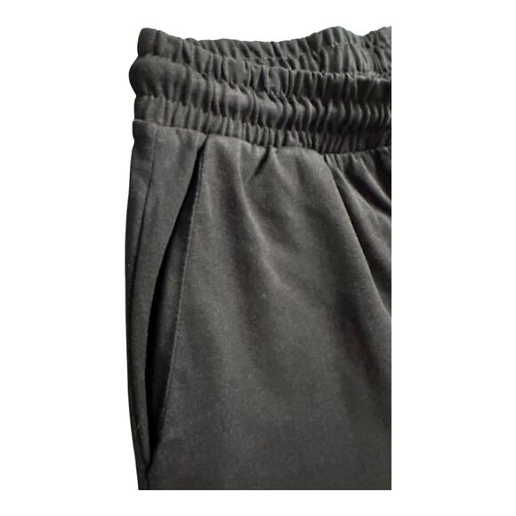 ZARA Wide Leg Pants Size Small Black Brown Elastic Waist Pull On Drawstring - Picture 3 of 16